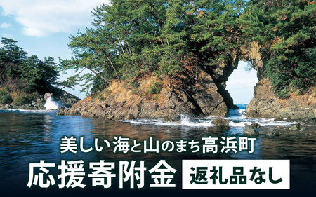 [返礼品なし]美しい海と山のまち 高浜町へのふるさと納税 応援寄附金