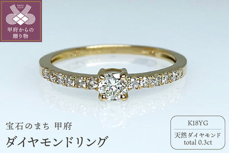 K18YG 天然ダイヤモンドリング IB-F020624