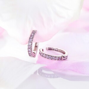 Deliciae K18WG イヤリング 痛くないフィットリング 天然ピンクダイヤモンド 0.4ct DPE-10