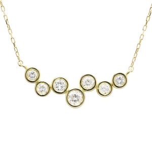 ダイヤモンド ネックレス k18 イエローゴールド ダイヤ 0.20ct レディース シンプル 2505jcpnp3094lk18