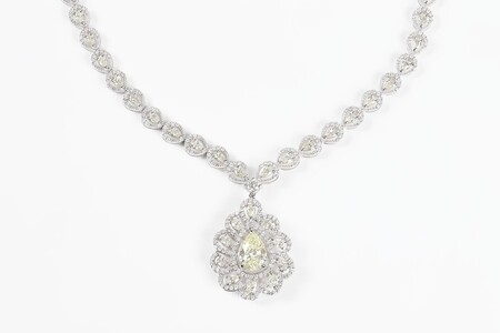 [ふるなび限定][一点もの]ダイヤモンド(トータル8ctUP)ホワイトゴールドネックレス R114 K06137-H FN-Limited-SP