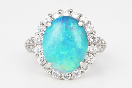 [ふるなび限定][一点もの]ブラックオパール(5.50ct)ダイヤモンドプラチナリング R126 K06149-H FN-Limited-SP