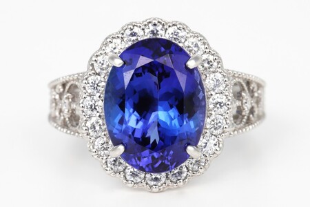 [ふるなび限定][一点もの]タンザナイト(5.96ct)ダイヤモンドプラチナリング R128 K06151-H FN-Limited-SP