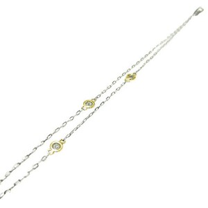 PT850/K18イエローゴールド ダイヤチェーンブレスレット