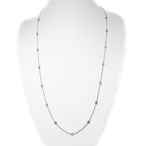 PT900「2カラット」ステーションダイヤネックレス[2ct-90-1]