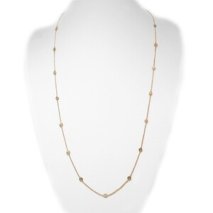 K18ピンクゴールド「2カラット」ステーションダイヤネックレス[2ct-90-3]
