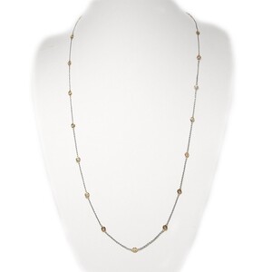 PT850/K18ピンクゴールド「2カラット」ステーションダイヤネックレス[2ct-90-5]