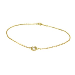 K18イエローゴールド「一粒石」ダイヤチェーンブレスレット[0.10ct-2]