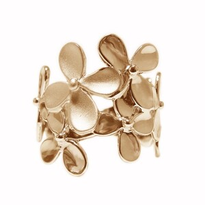 K18ピンクゴールド「クローバー」幅広地金リング