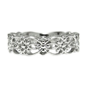 PT900「透かし柄」地金デザインリング