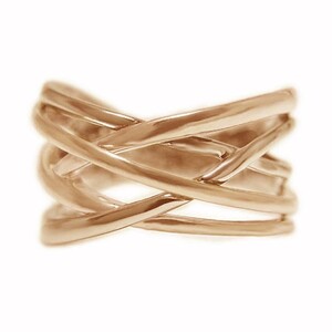 K18ピンクゴールド 地金幅広リング