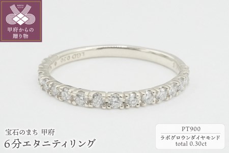 Pt900 0.30ct 6分エタニティリング ラボグロウンダイヤモンド LD0063A