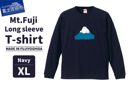 Mt.Fuji Long sleeve T-shirt [MADE IN FUJIYOSHIDA]Navy XLサイズ