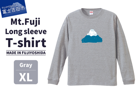 Mt.Fuji Long sleeve T-shirt [MADE IN FUJIYOSHIDA]Gray XLサイズ