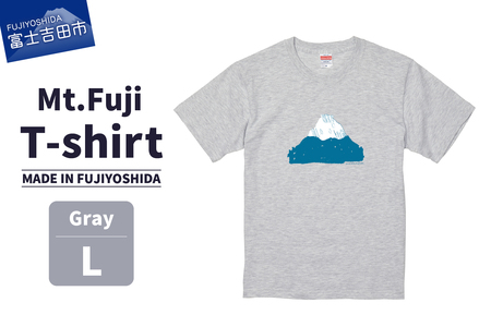 Mt.Fuji T-shirt[MADE IN FUJIYOSHIDA]Gray Lサイズ