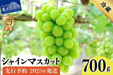 [2025年先行予約]山梨県産 シャインマスカット700g(1房以上)フルーツ シャインマスカット 果物 旬 高級 山梨 富士吉田