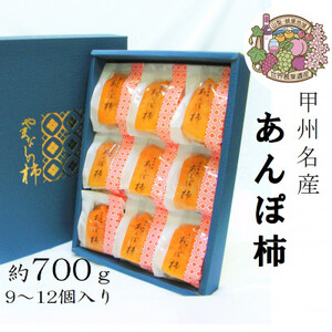 こだわりの製法で作りあげた 甲州名産『あんぽ柿』　約700g【1251103】