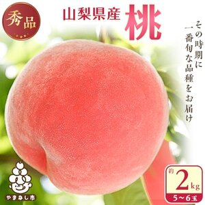 桃 山梨市産 秀桃 約2kg【配送不可地域：離島・沖縄県】【1080723】
