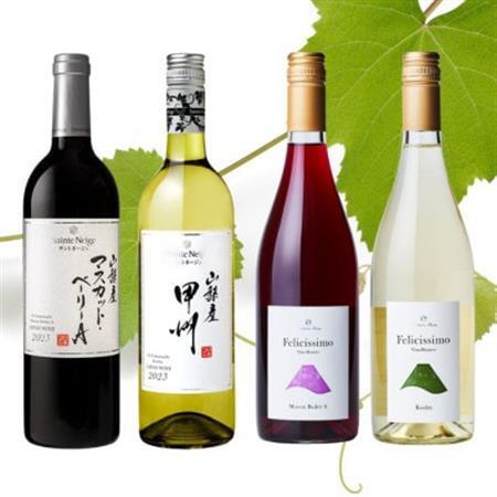 山梨市おすすめ赤白ロゼワイン4本セット(1)
