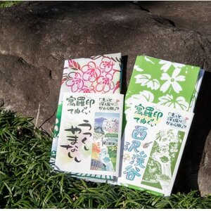 ぐらいん手ぬぐい「うつくし山梨市・新緑の西沢渓谷」計2枚