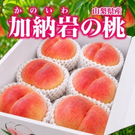 【山梨県山梨市産】加納岩の桃 旬のおまかせ 2kg(6玉)贈答用 ～世界農業遺産地域からお届け～【配送不可地域：離島・沖縄県】【1739294】