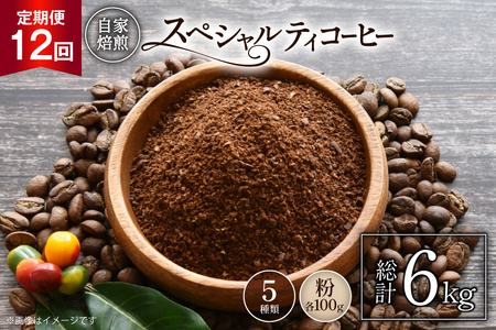 [年間定期便] 八ヶ岳珈琲 スペシャルティコーヒー 粉 100g 5種類 計500g 12ヶ月 [アフターゲームカフェ 山梨県 韮崎市 20745264]