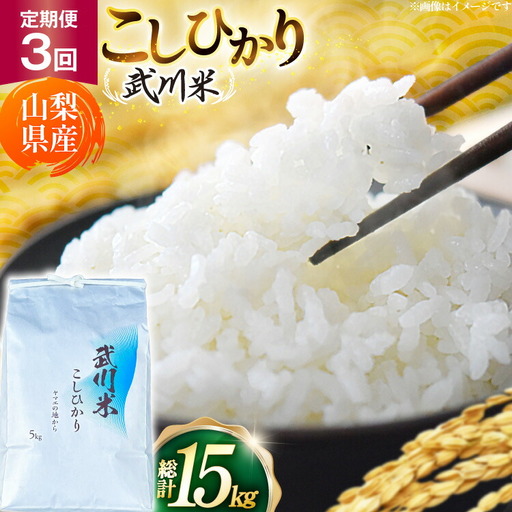 【数量限定】 米 定期便 3回 令和8年産 こしひかり 5kg 山梨県産 武川米 [ヤマエ株式会社 山梨県 韮崎市 20745400]
