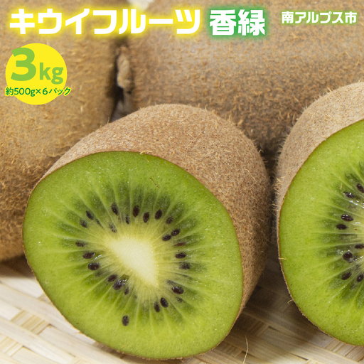＜2026年冬 発送先行予約＞山梨県産 キウイフルーツ（香緑）6パック入り（計約3kg）ALPES002