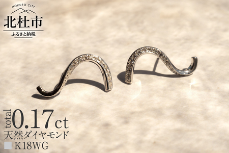 K18 DRIP ダイヤモンド ピアス【K18WG】 ピアス ダイヤ アクセサリー ジュエリー レディース ホワイトゴールド WG K18 ダイヤモンド 鑑別書付 保証書付 ジュエリーケース付 ギフト プレゼント 贈り物 [h170]