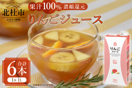 三井農林 WN(ホワイトノーブル紅茶) りんごジュース 1L×6本 りんごジュース 濃縮還元 100% ホワイトノーブル 1L 1000ml 6本 紙パック ストレート アレンジティー 混濁タイプ リンゴ 飲料 日東紅茶 業務用 優雅 贅沢 ティータイム 山梨県 北杜市
