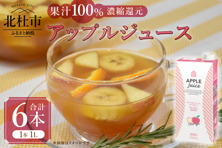 三井農林 WN(ホワイトノーブル紅茶) アップルジュース 1L×6本 アップルジュース 濃縮還元 100% ホワイトノーブル 1L 1000ml 6本 紙パック ストレート アレンジティー 透明タイプ リンゴ 飲料 日東紅茶 業務用 優雅 贅沢 ティータイム 山梨県 北杜市