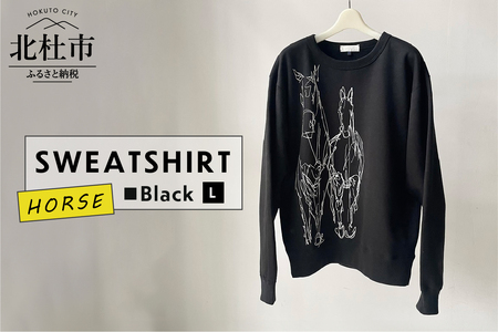 HORSE SWEATSHIRT[Lサイズ/BLACK]