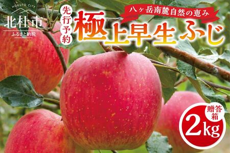 [2025年先行予約]八ヶ岳南麓自然の恵み 極上早生ふじ2kg 田丸りんご園 りんご 山梨県産 ふじ フルーツ 果物 果実 贈答 ギフト プレゼント 山梨 八ヶ岳南麓 北杜市 明野