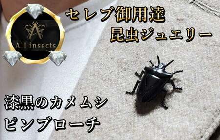 カメムシピンブローチ ブラックカラー All insects [セレブ御用達][世界30個限定]