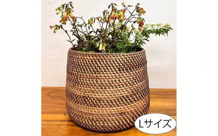 ラタンコロンバスケット （Lサイズ） 山梨県 甲斐市 BV-67