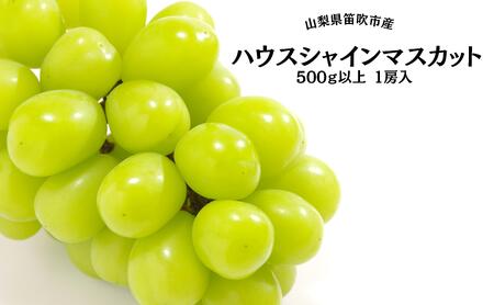 [25年発送先行予約]葡萄の一大産地!笛吹市産ハウスシャインマスカット500g以上 167-008