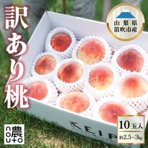【2026年発送★先行予約】訳あり桃10玉以上　2.5㎏～3.5㎏154-049-26y