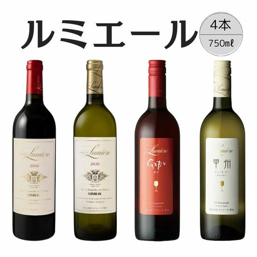 ルミエール　おすすめ赤白ワイン4本セット⑤ 167-138