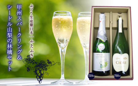 山梨の泡 飲み比べセット 甲州&リンゴ 135-014
