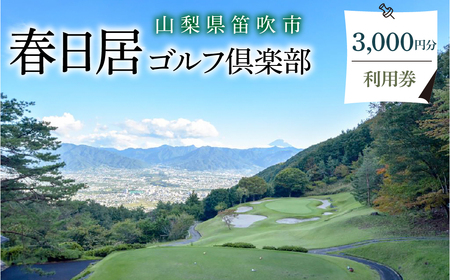 ゴルフ優待プレー補助利用券 3,000円 009-002