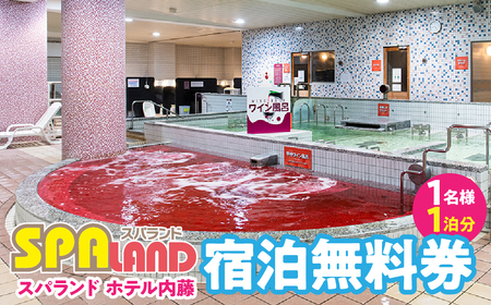スパランド ホテル内藤 宿泊券(1名様1泊分) 254-003