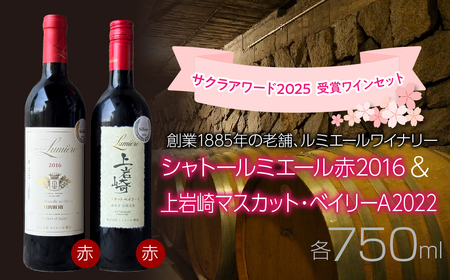 ルミエールワイナリー サクラアワード 2025 受賞ワインセット 日本ワイン 赤ワイン 山梨ワイン 国産ワイン 受賞 063-033