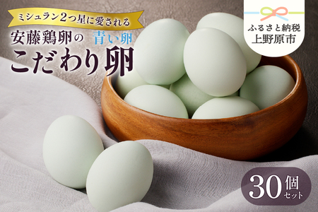 [山梨県産 卵]ミシュランも選ぶ高級卵セット(青い卵30個)