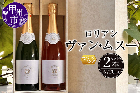 ワイン ロリアン ヴァンムスー(スパークリング)2本セット(白、ロゼ)(LRT)B17-760