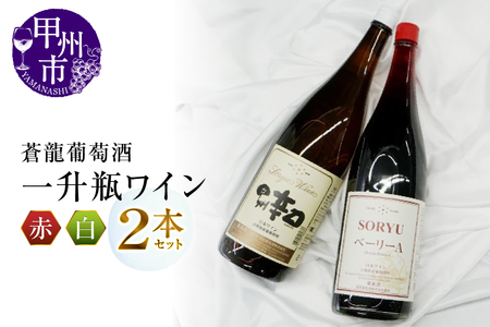 蒼龍葡萄酒一升瓶ワイン赤白2本セット(MG)B16-652