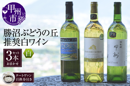 勝沼ぶどうの丘推奨白ワイン3本+タートヴァン(KBO)D-617 [ワイン 勝沼ぶどうの丘 推奨ワイン 白ワイン 甲州市 山梨県]