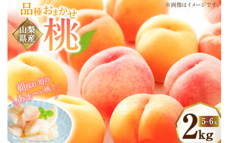 桃 2kg (5〜6玉) もも モモ ピーチ 果物 フルーツ 山梨県産 国産 [2026年6月下旬〜8月下旬発送予定]