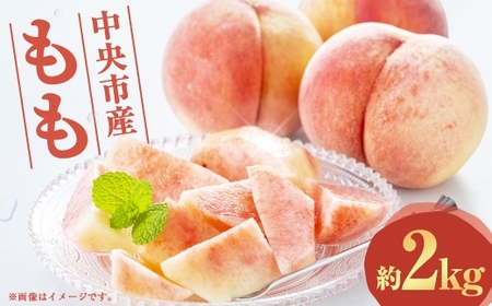 中央市産 もも 約2kg くだもの 果物 フルーツ ピーチ モモ 桃 旬の果物 国産 山梨県産 [ 2026年7月下旬発送予定 ]
