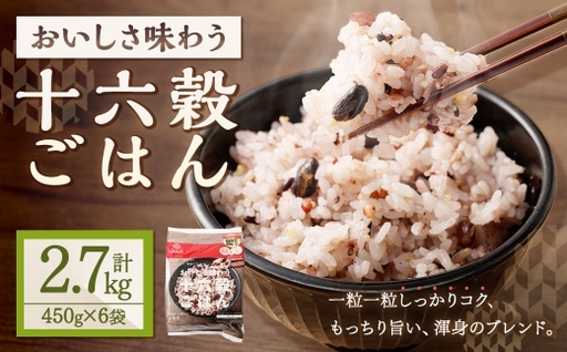 [はくばく]おいしさ味わう 十六穀ごはん お徳用 6袋 雑穀 雑穀米 コメ 米 国産 ご飯 ごはん 雑穀ごはん 十六種類 十六穀米