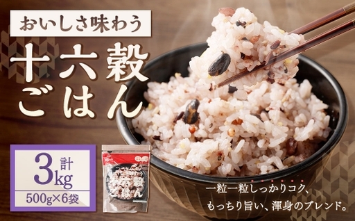 [はくばく]十六穀ごはん 500g×6袋 雑穀 雑穀米 コメ 米 国産 ご飯 ごはん 雑穀ごはん 十六種類